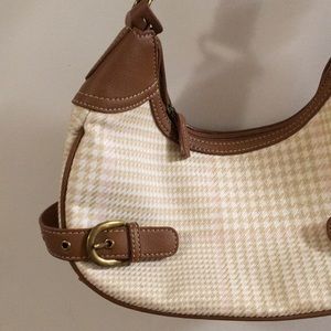 Chaps Purse Ralph Lauren White Beige & Pink